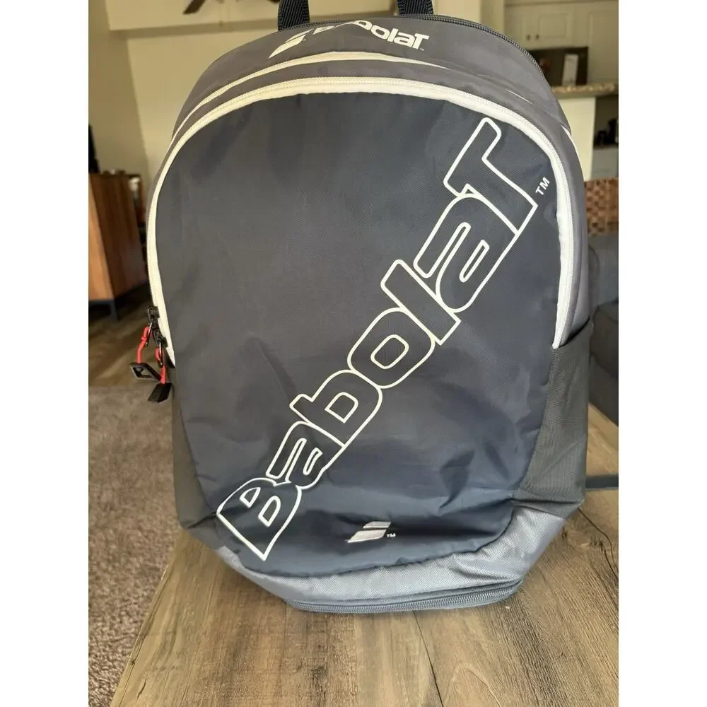 Babolat Evo Court Backpack Grey & Navy Blue Tennis Racket Bag EUC